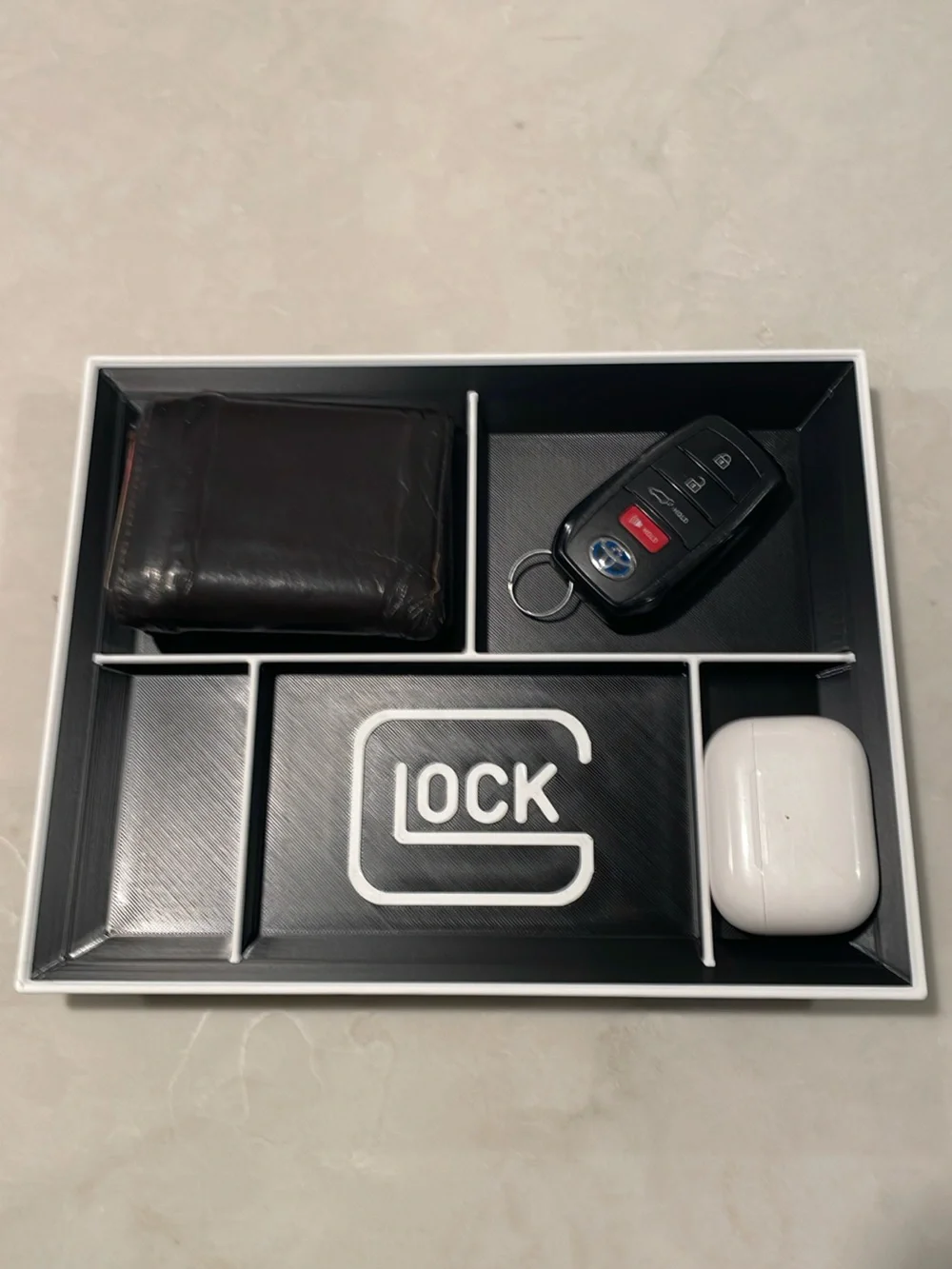 GLOCK Tray Organizer in Black with White Logo